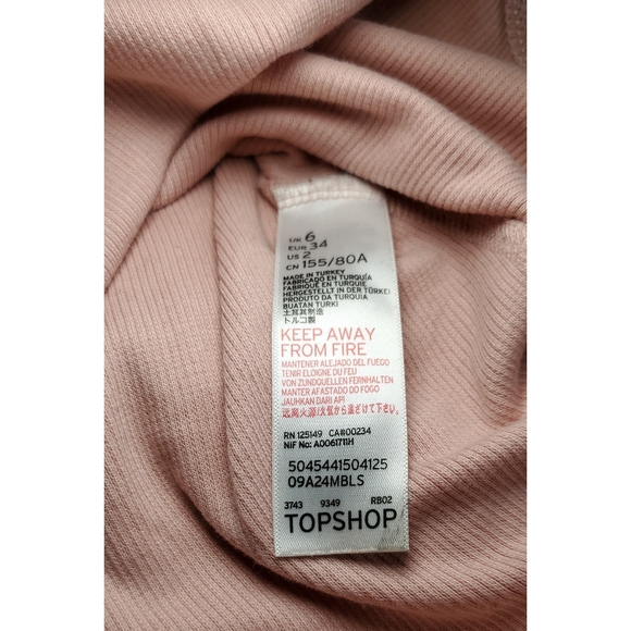 Pink ring pull zipper ribbed bodysuit - Picture 8 of 9